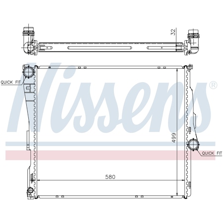 Nissen Nissens Radiator, 60803A 60803A